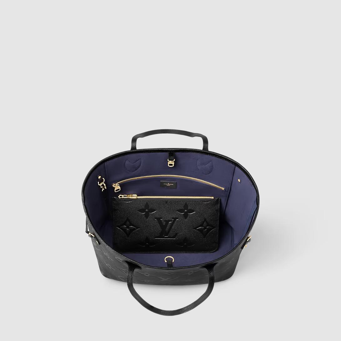 Túi Louis Vuitton Neverfull Mm Monogram Empreinte Nữ Đen